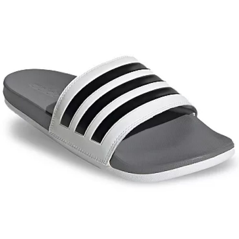 Adidas Adilette Comfort Slide Sandal White Black Grey Mens Shoe GZ5895